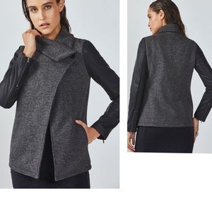 Gray‎ And Black Fabletics faux leather size medium